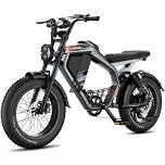 Luckeep M5 Electric Bike for Adults/Teen, 1500W Peak Motor, Max 32MPH, 48V 15AH Battery, Max 60 Miles Electric, Gray / M5- 1500W-15AH
