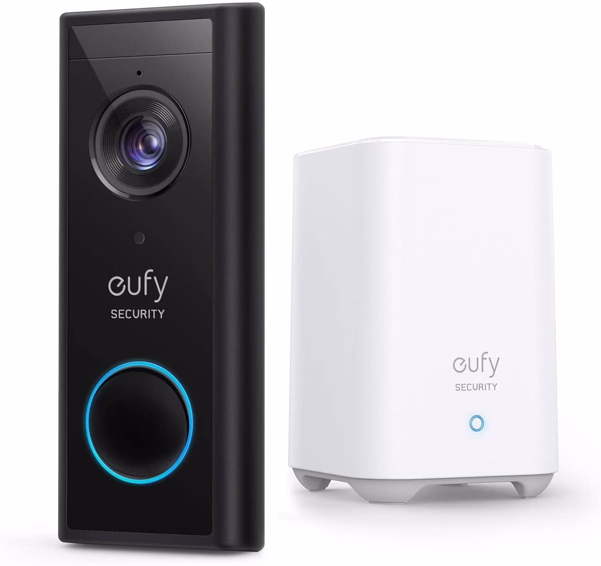 Security, Wireless Video Doorbell (Battery-Powered) with 2K HD, No Monthly Fee, On-Device AI for Human Detection, 2-Way Audio, Simple Self-Installation(Black)