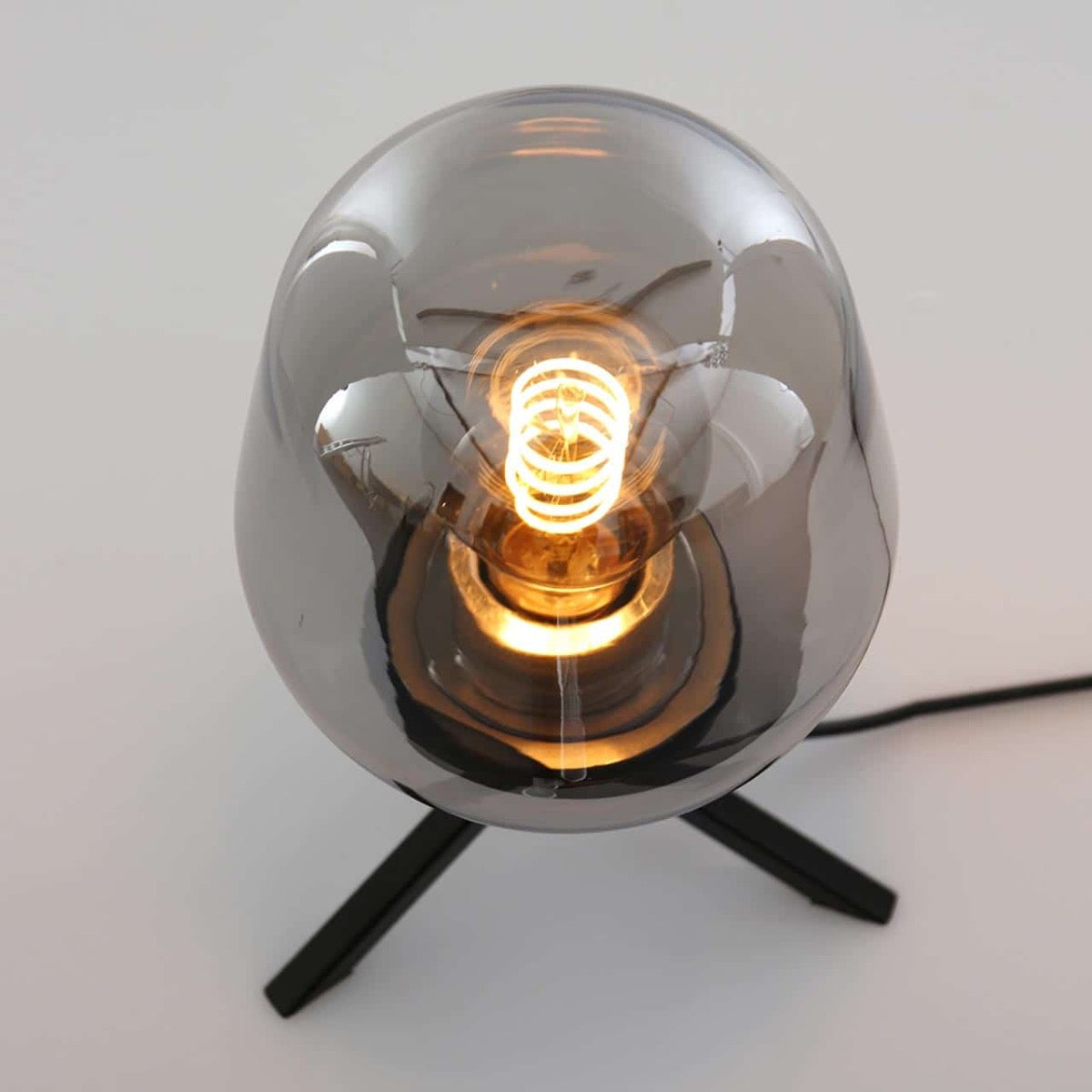 Steinhauer - tafellamp - Reflexion - zwart - glas metaal - Ø 15cm -