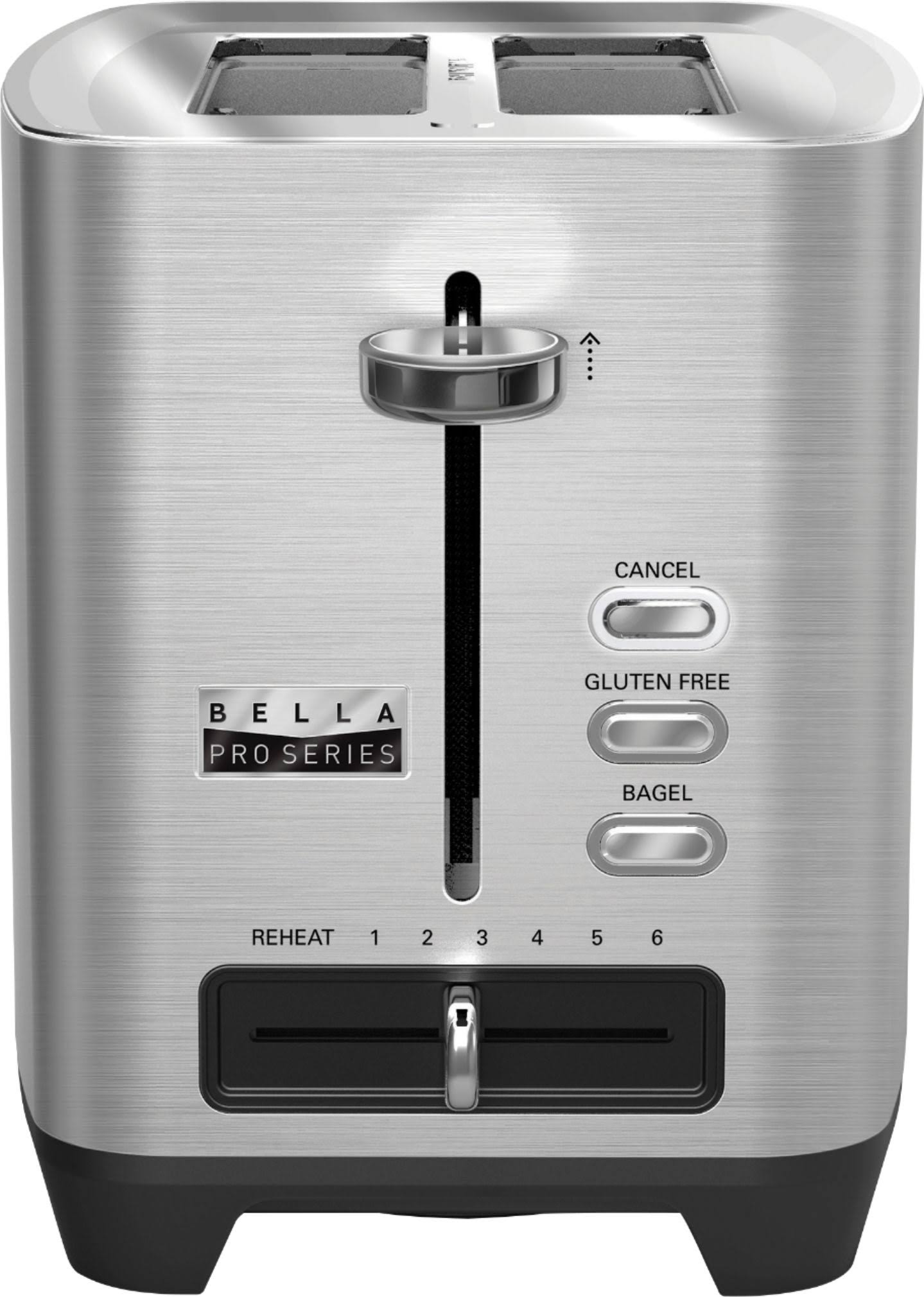 Bella - Pro Series 2-Slice Extra-Wide-Slot Toaster - Stainless Steel
