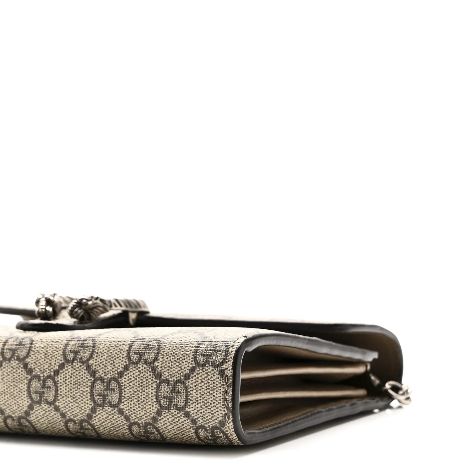 GG Supreme Monogram Mini Dionysus Chain Wallet Beige Taupe