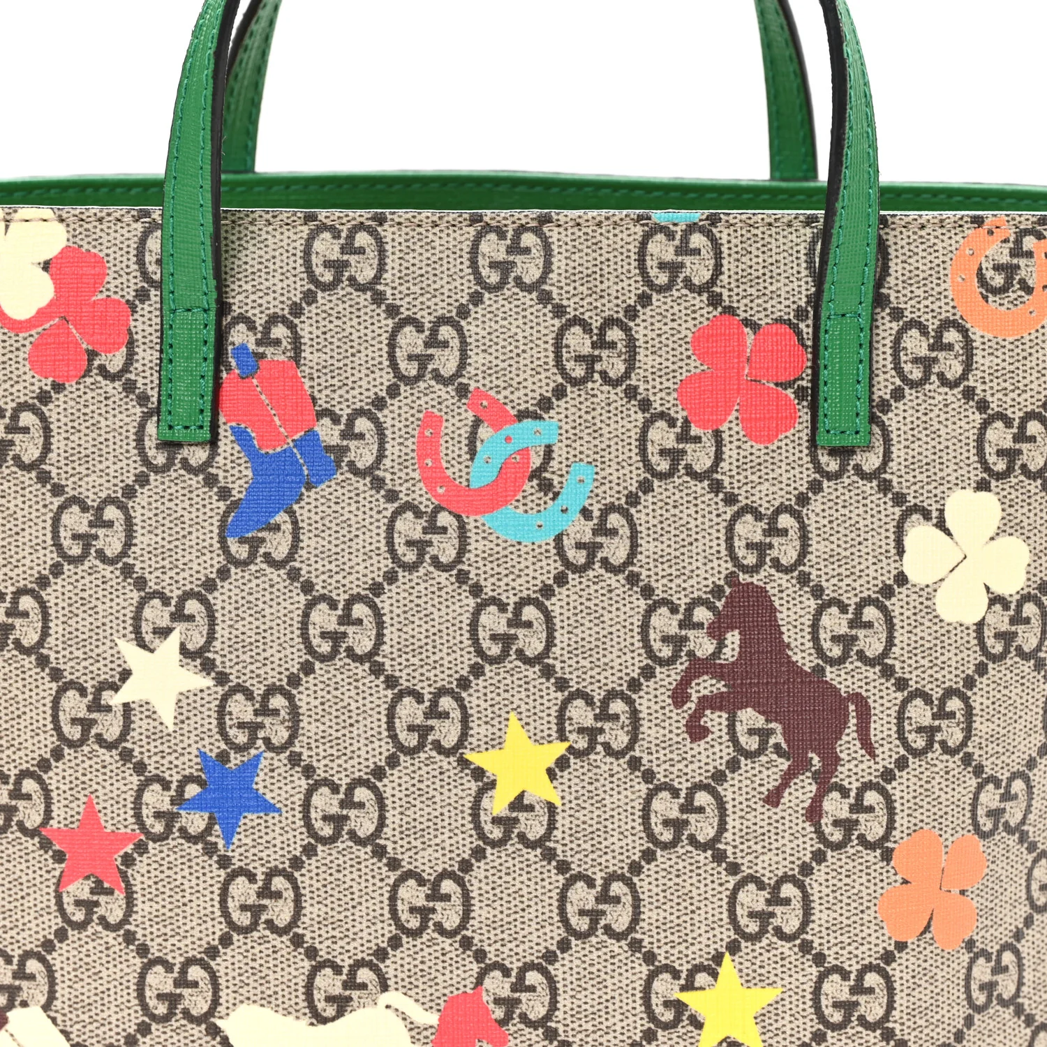 GG Supreme Monogram Ranch Childrens Tote Beige