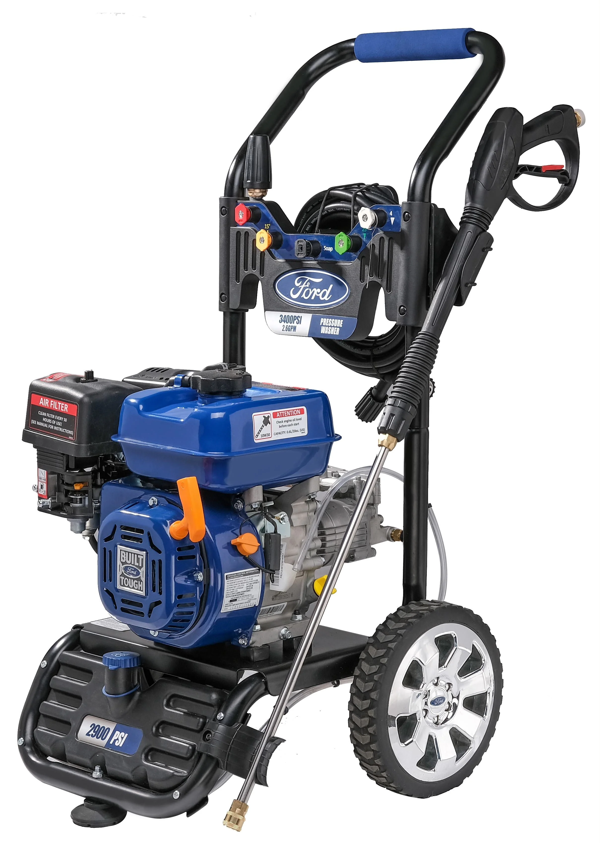 Ford Gas - Powered 3400 PSI 212cc Pressure Washer with Turbo Nozzle - CARB Compliant