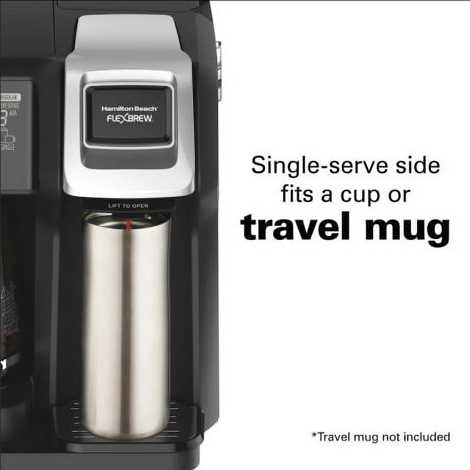 Hamilton Beach Flexbrew Trio Coffee Maker, Single - Serve, Black & Silver, Model 49954