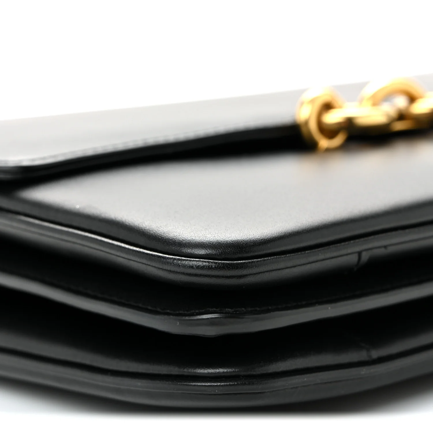 Smooth Calfskin Le Maillon Satchel Black