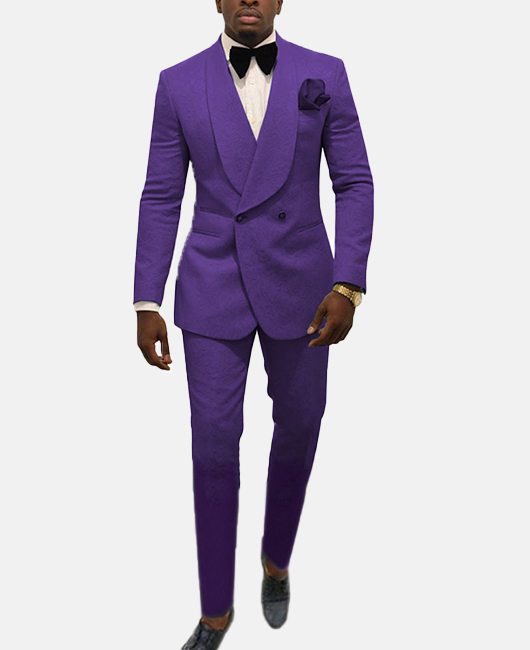 Ensemble 2 pièces : blazer croisé à col à revers uni et coupe ajustée, et pantalon droit.