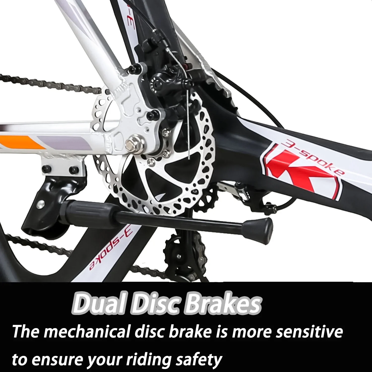 Eurobike Aluminum Mountain Bike 21 Speed 29 inch Bicycle for Men or Women Adults Silver