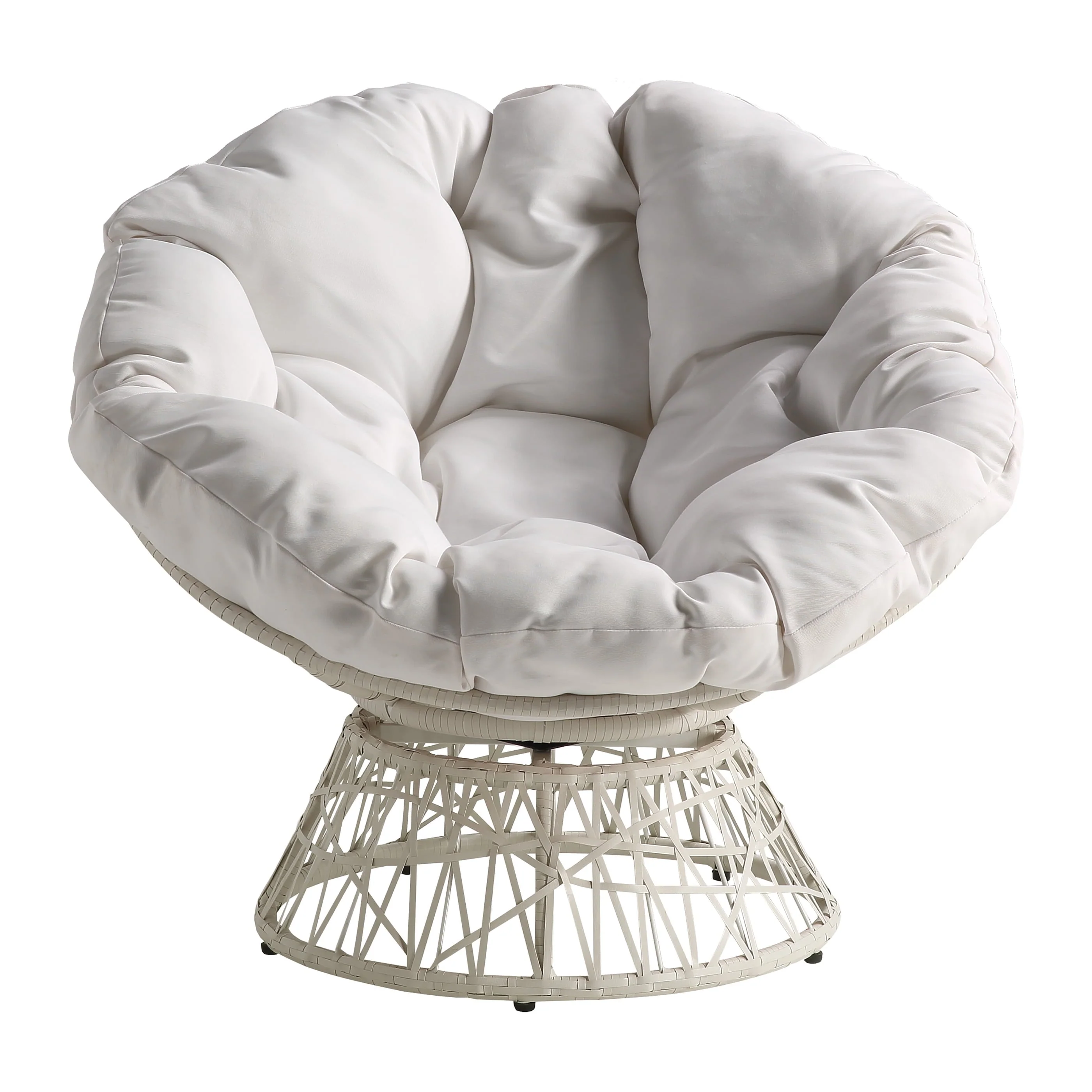 Wicker Papasan Chair with 360 Degree Swivel, 40�?W x 36�?D(Brown) Image 6