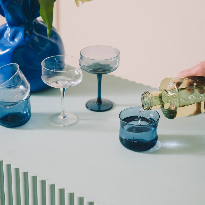 Swirl tumbler glass small 24 cl 2 stk Midnight