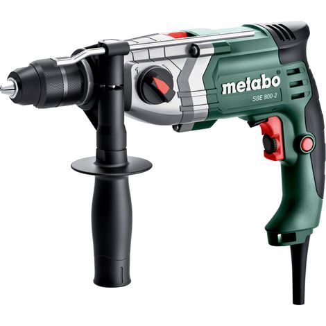 Metabo – Perceuse à percussion 800W – Vitesse 0-3200/min – Mandrin à serrage rapide – Ø perçage béton 18mm – Coffret plastique inclus — vue 1