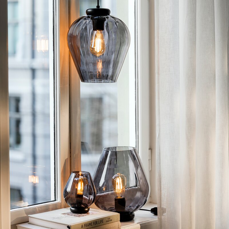 Rocks XO bordlampe 26 cm koksgrå