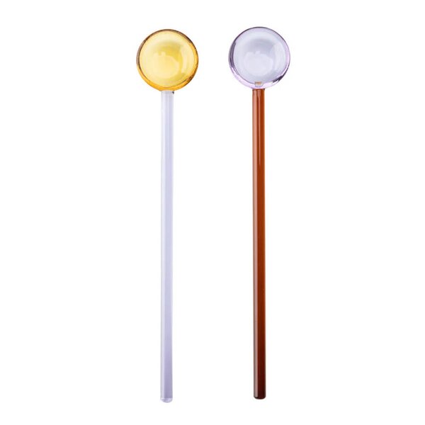Rainbow skje 18 cm 2 stk lilla/rød