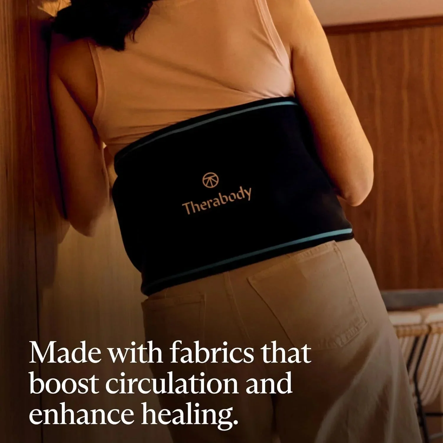 RecoveryTherm Back - Hot Vibration Back and Core Wrap for Athletes - Advanced Hot Vibration for Pain Relief Wrap with Cryothermal Technology - One Size Fits All