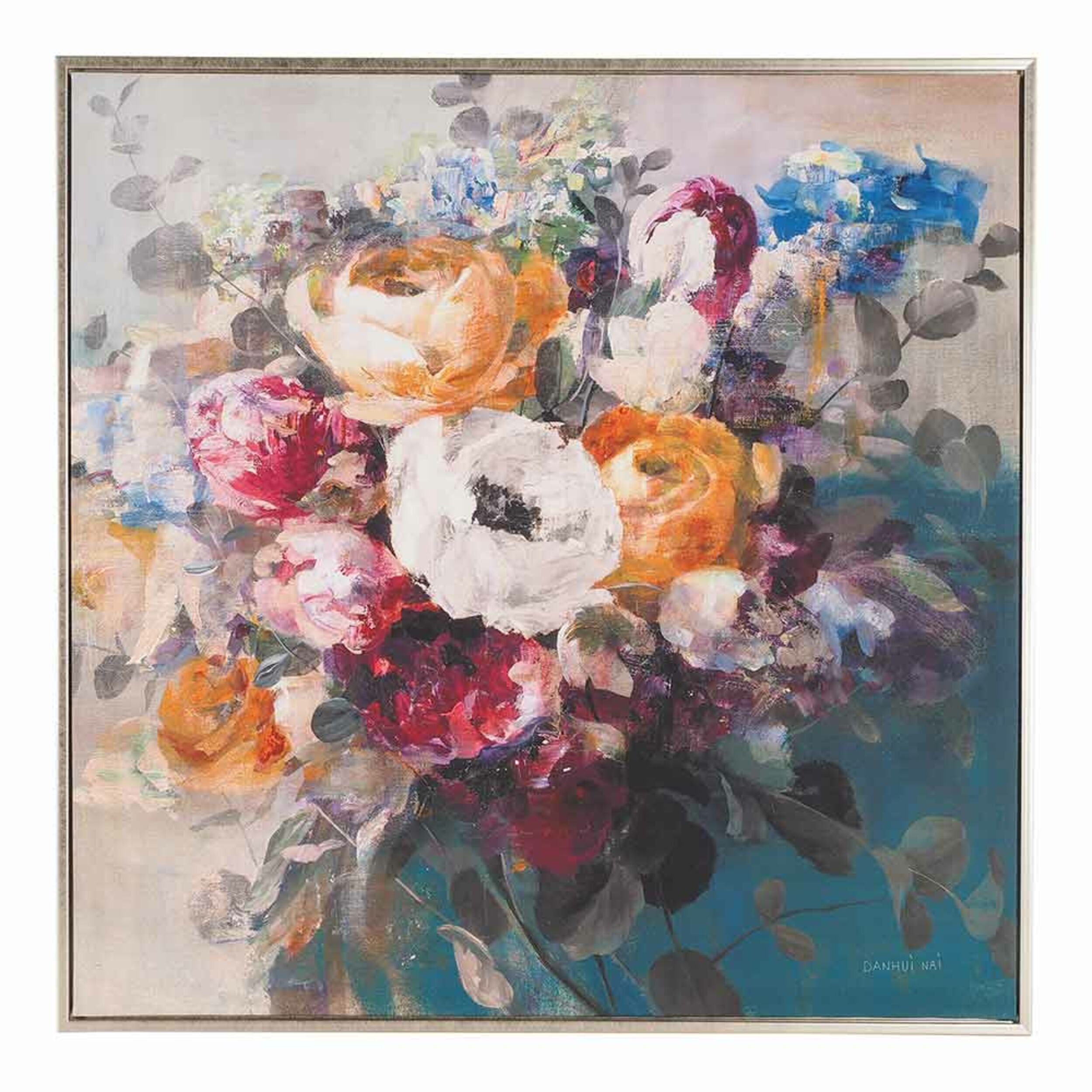 Autumn Bouquet Framed Print 80x80cm