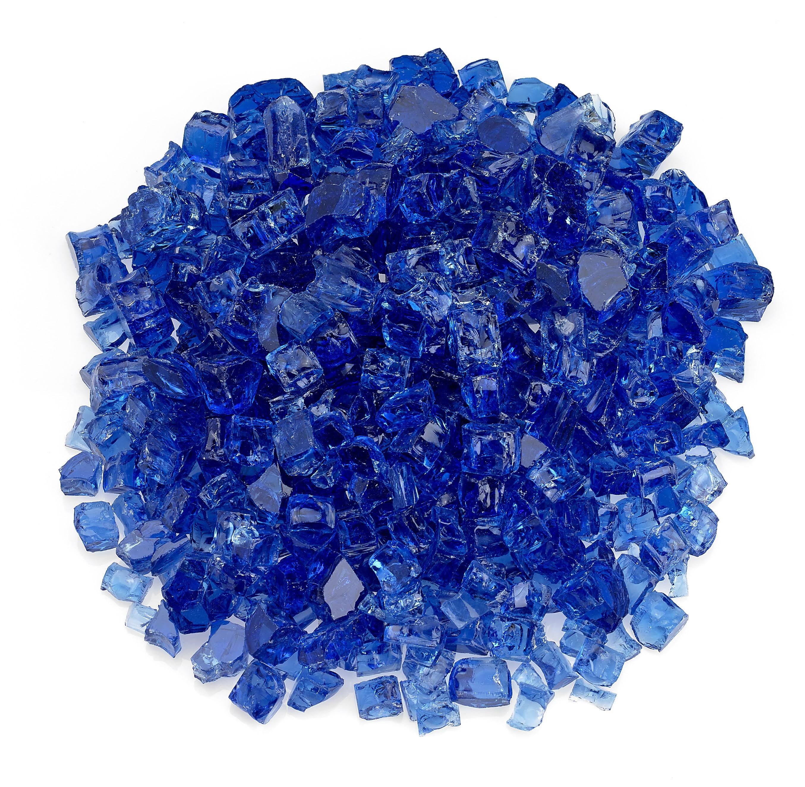 American Fireglass 1/2 in. Cobalt Blue Fire Glass 10 lbs. Bag