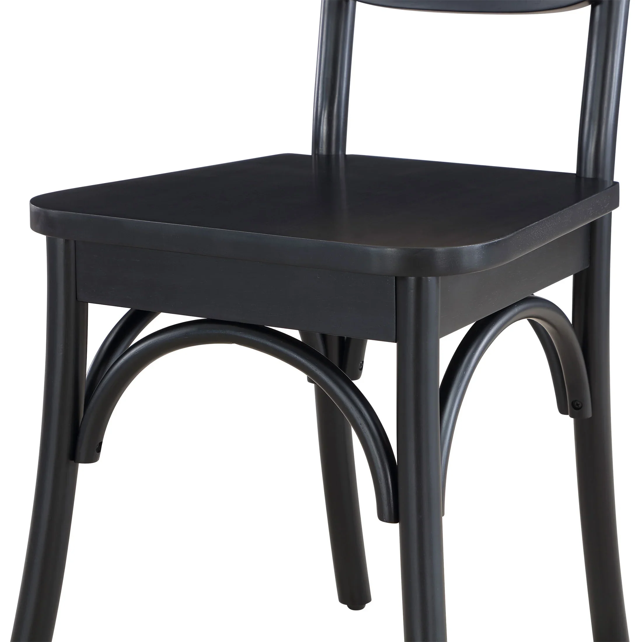 Better Homes & Gardens Camden Dining Chairs with Rattan and Solid Wood, Black Wood finish, by Dave & Jenny Marrs