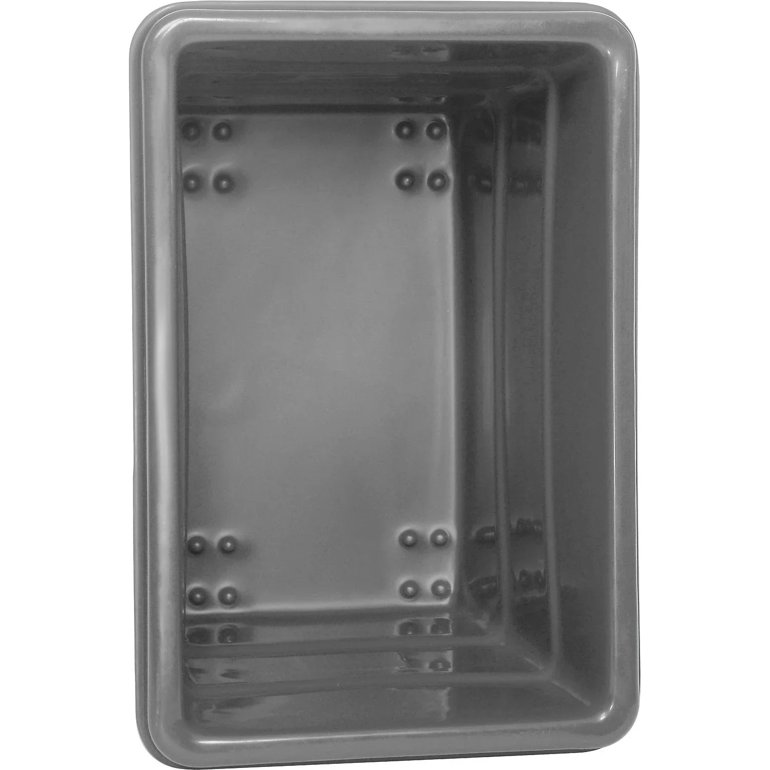 8 Bushel Plastic Bulk Box Truck, Direct Mount Base, Gray, 33-3/10L x 24-3/5W x 27-2/5H