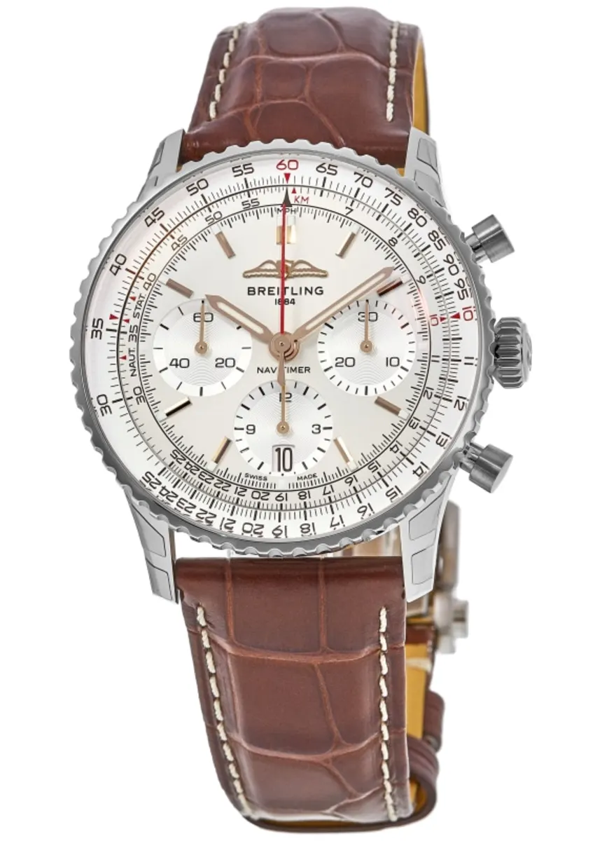 [Super Clone]Breitling RB0139211G1P1 Navitimer B01 Silver Dial - Νew【Super Clone】