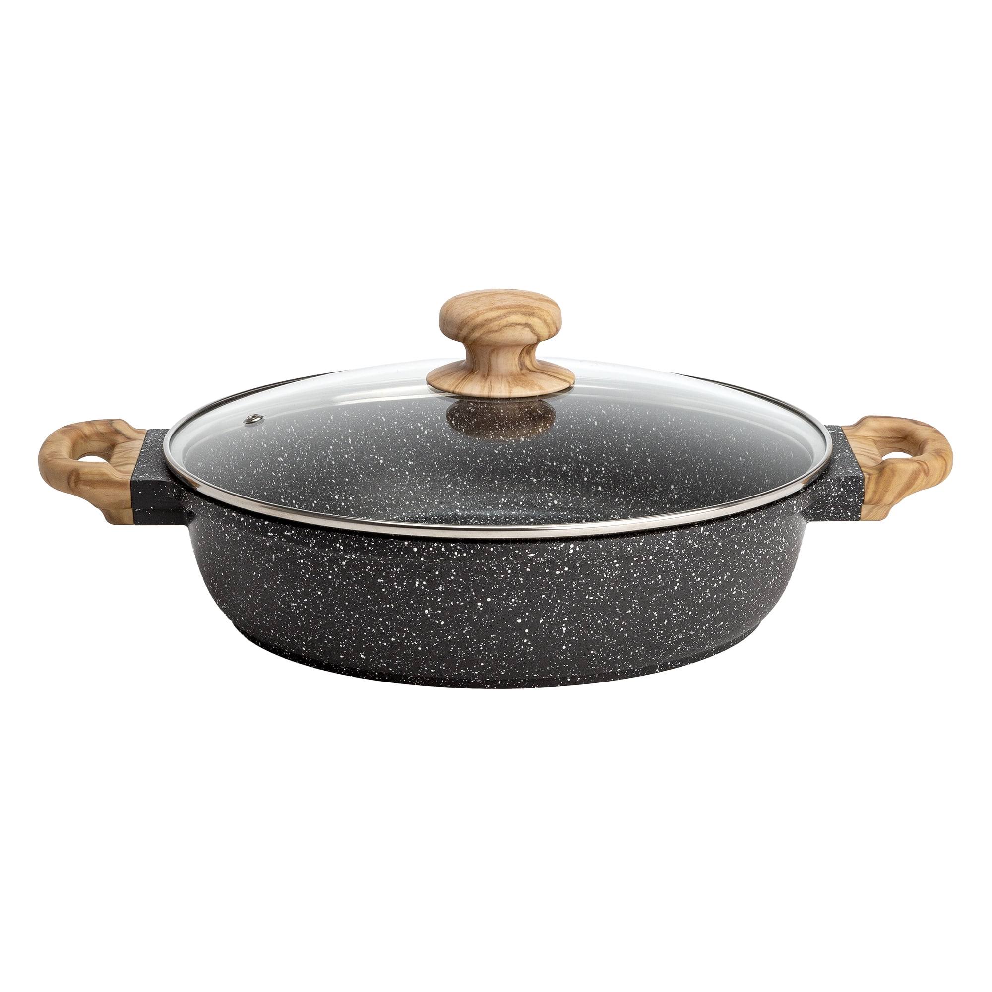 The Pioneer Woman Prairie Signature Cast Aluminum Everyday Pan - Charcoal Speckle - 4 qt