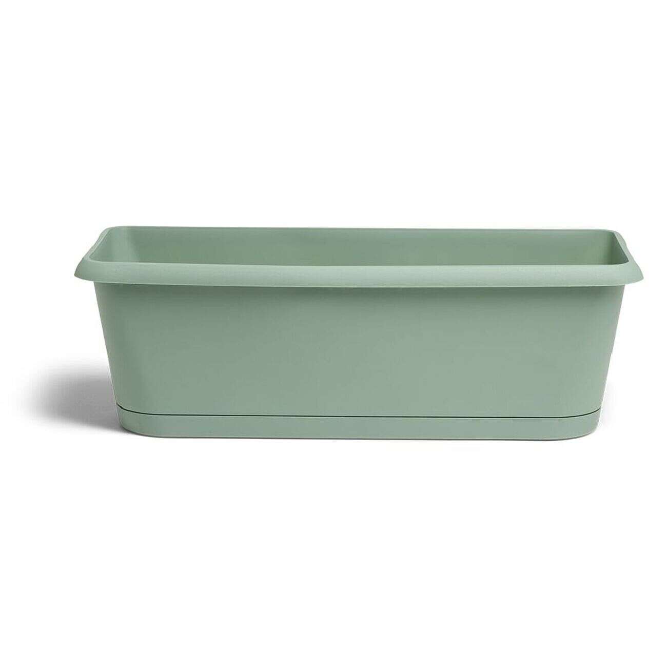 Jardinière plastique vert 48.8x18.8xH16cm