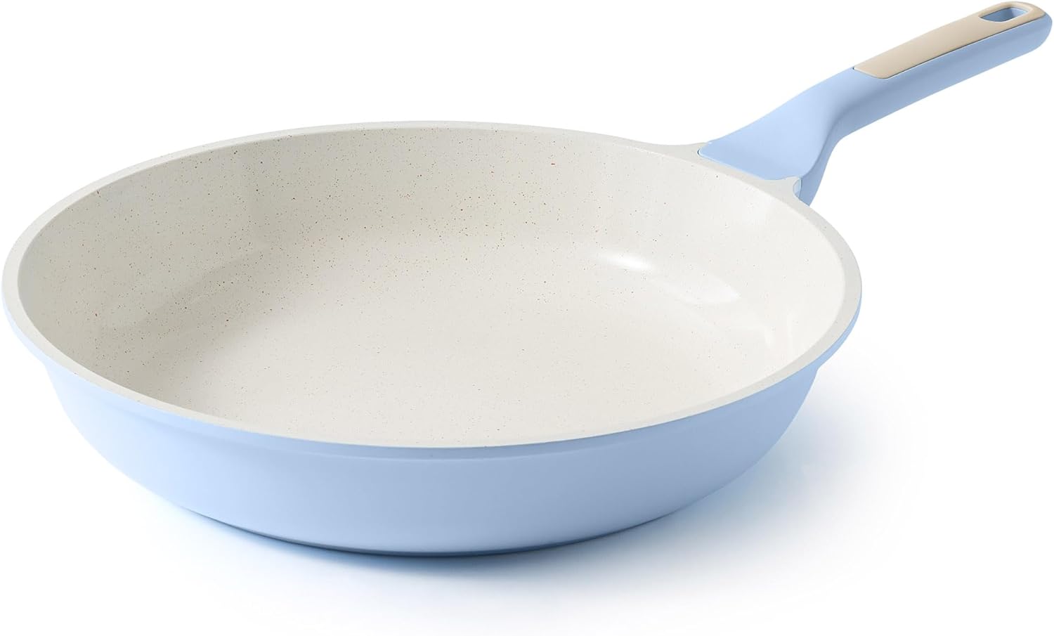SENSARTE Nonstick Ceramic Frying Pan Skillet, 8 Inch Omelet Pan, Healthy Non Toxic Chef Pan, Induction Compatible Egg Pan with Heat Resistant Handle, PFAS-Free, White