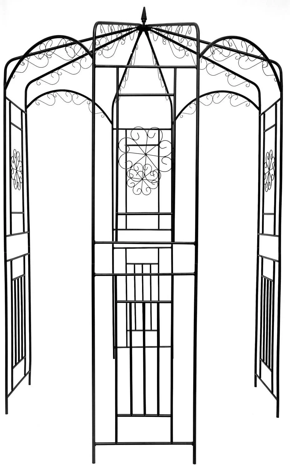 1. GO Steel Garden Arch, 8' High x 5'2 Wide, Garden Arbor for Various Climbing Plant