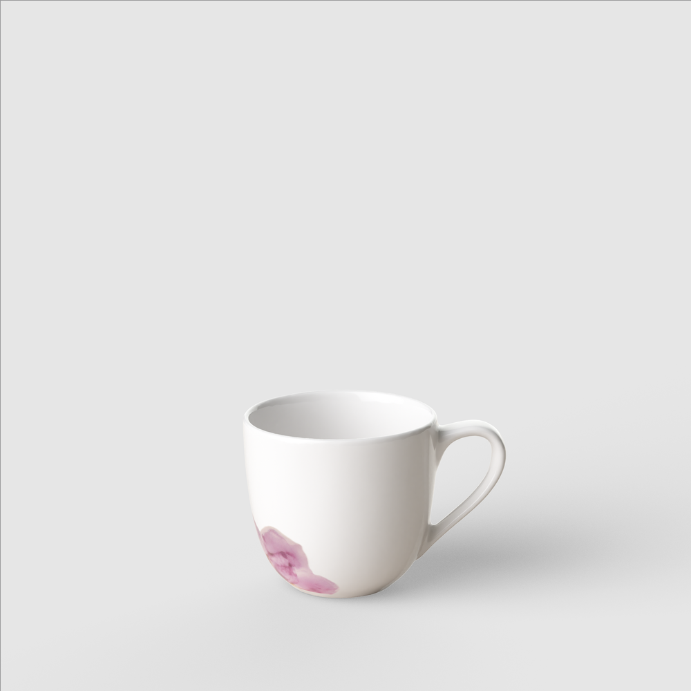 Rose Garden Espresso cup - Pink, 2.4 oz, Premium Porcelain