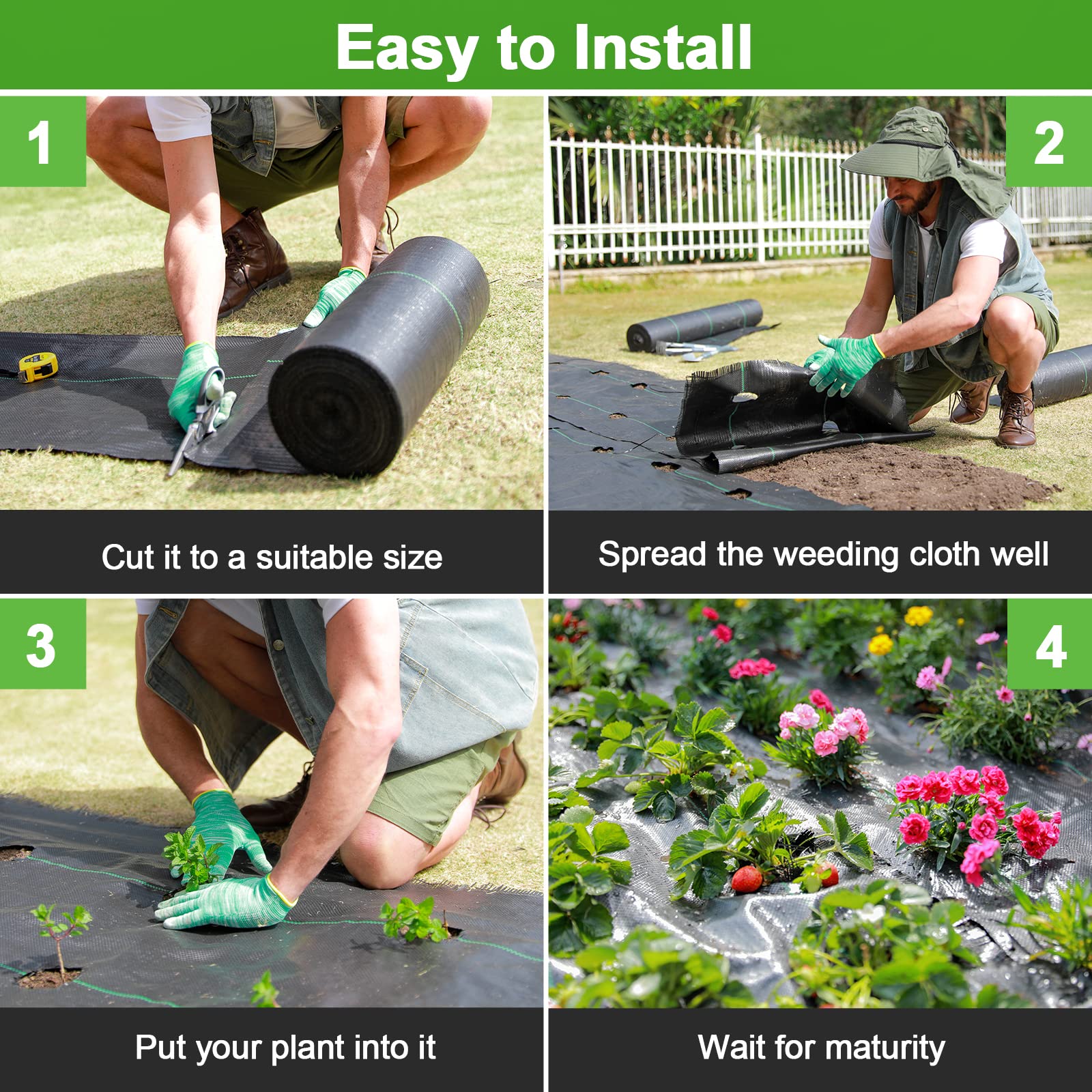 Land Guard 4ft��300ft Garden Weed Barrier Fabric