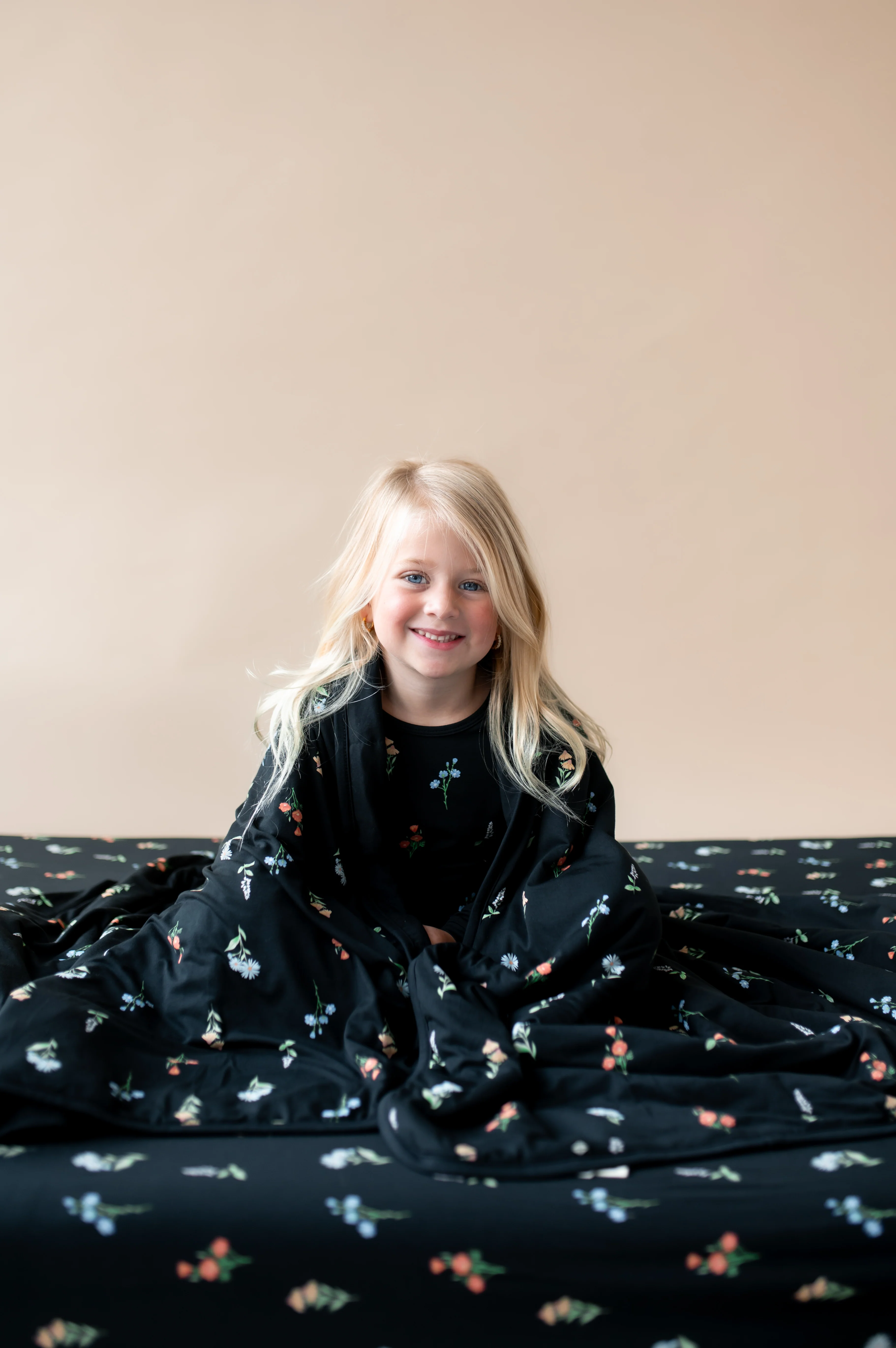 Toddler Blanket in Midnight Wildflower 1.0