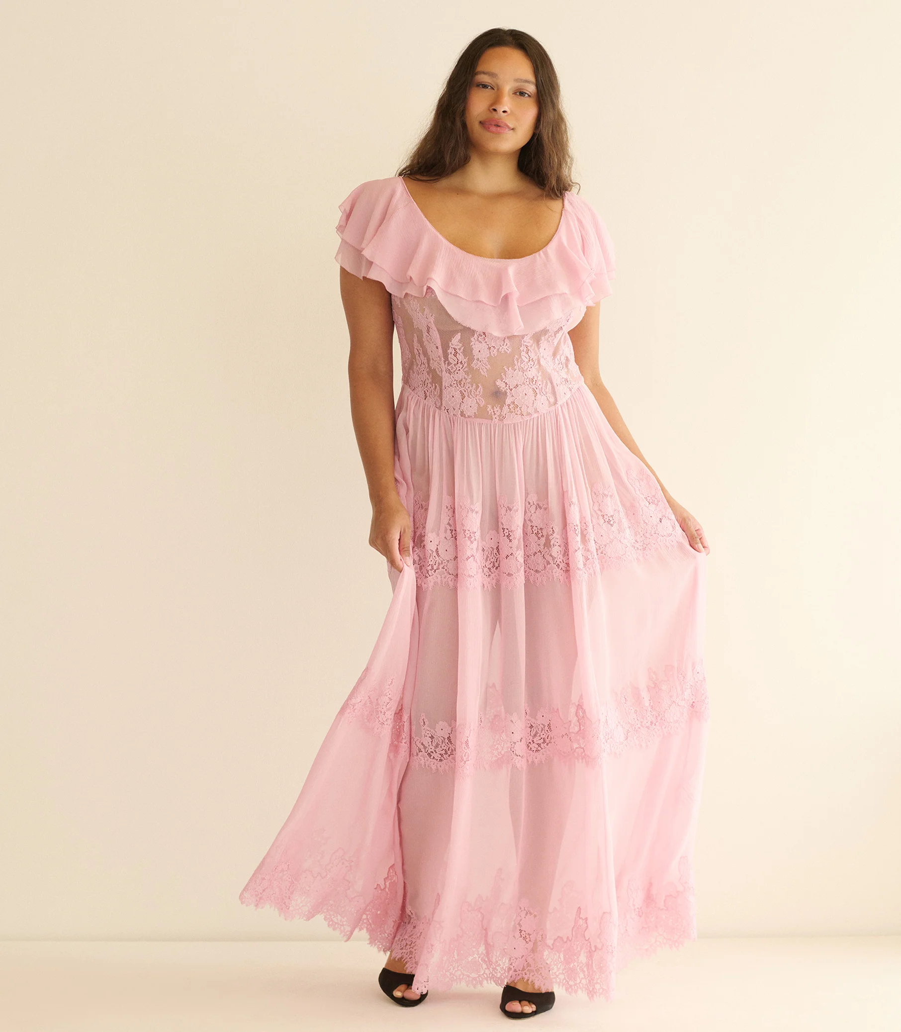JOYELLE DRESS -- PINK HYDRANGEA