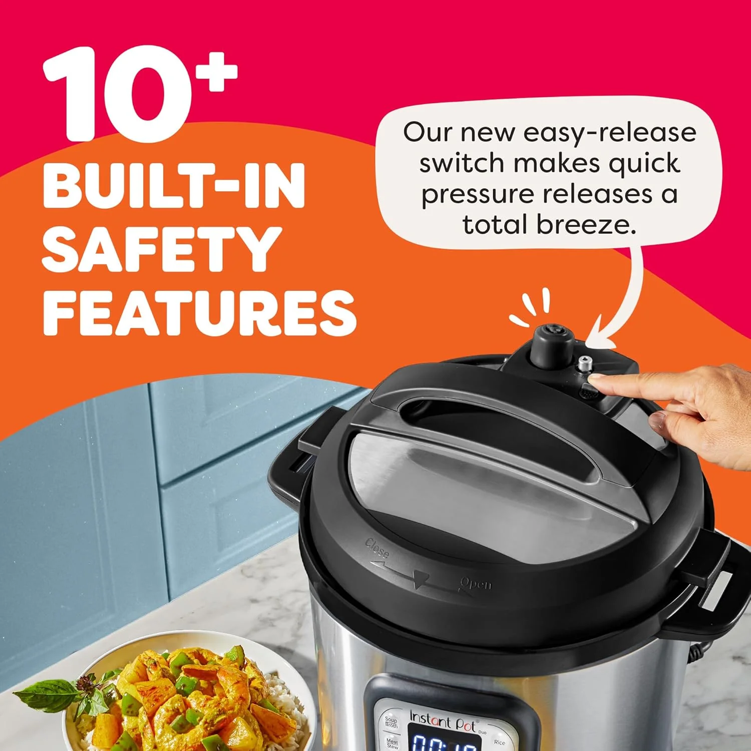 Instant Pot Duo 7 en 1 : autocuiseur électrique, mijoteuse, cuiseur à riz, cuiseur vapeur, sauteuse, yaourtière, chauffe-plat et stérilisateur