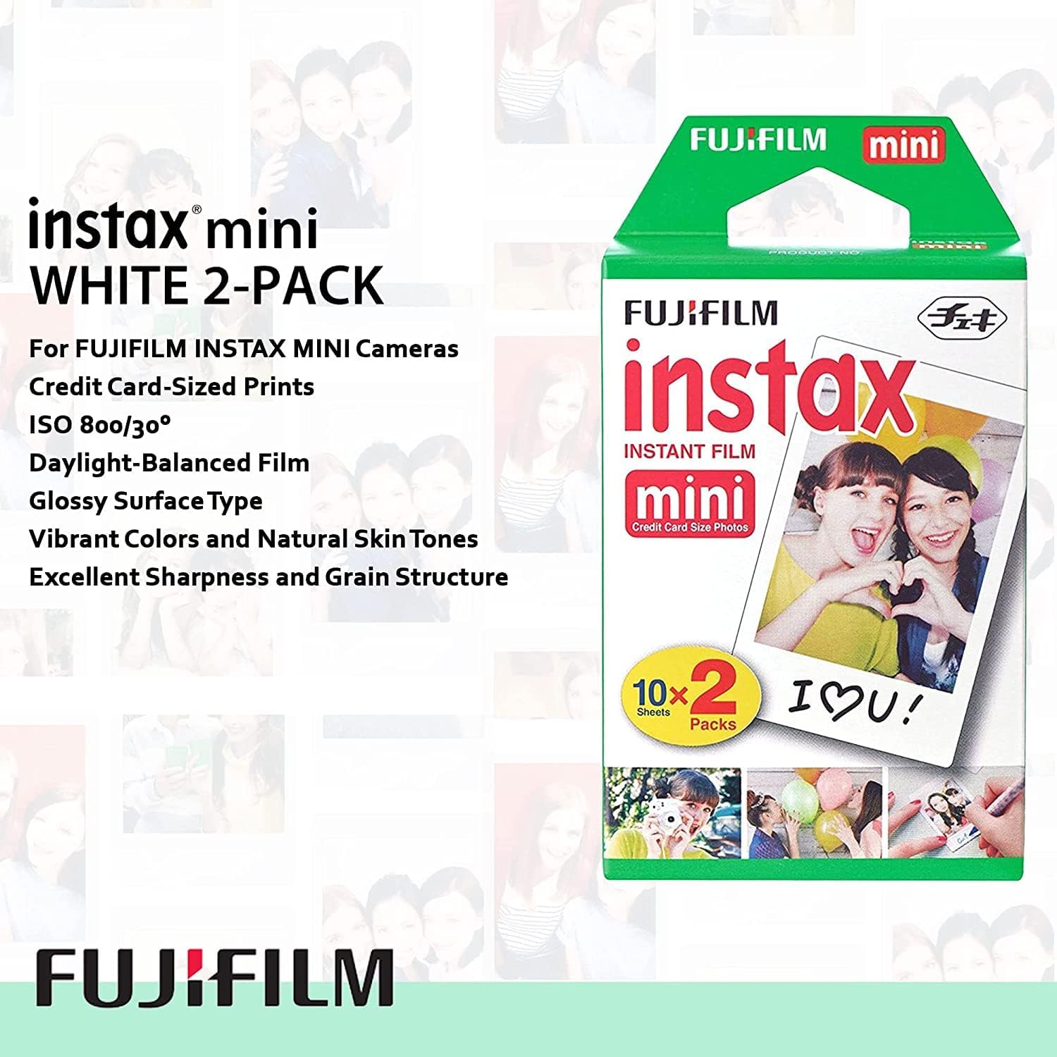 Fujifilm Instax Mini EVO Hybrid Brown Instant Camera | Instax Mini Twin Pack Instant Film | 32GB microSD Card with Adapter | Brown Camera Case