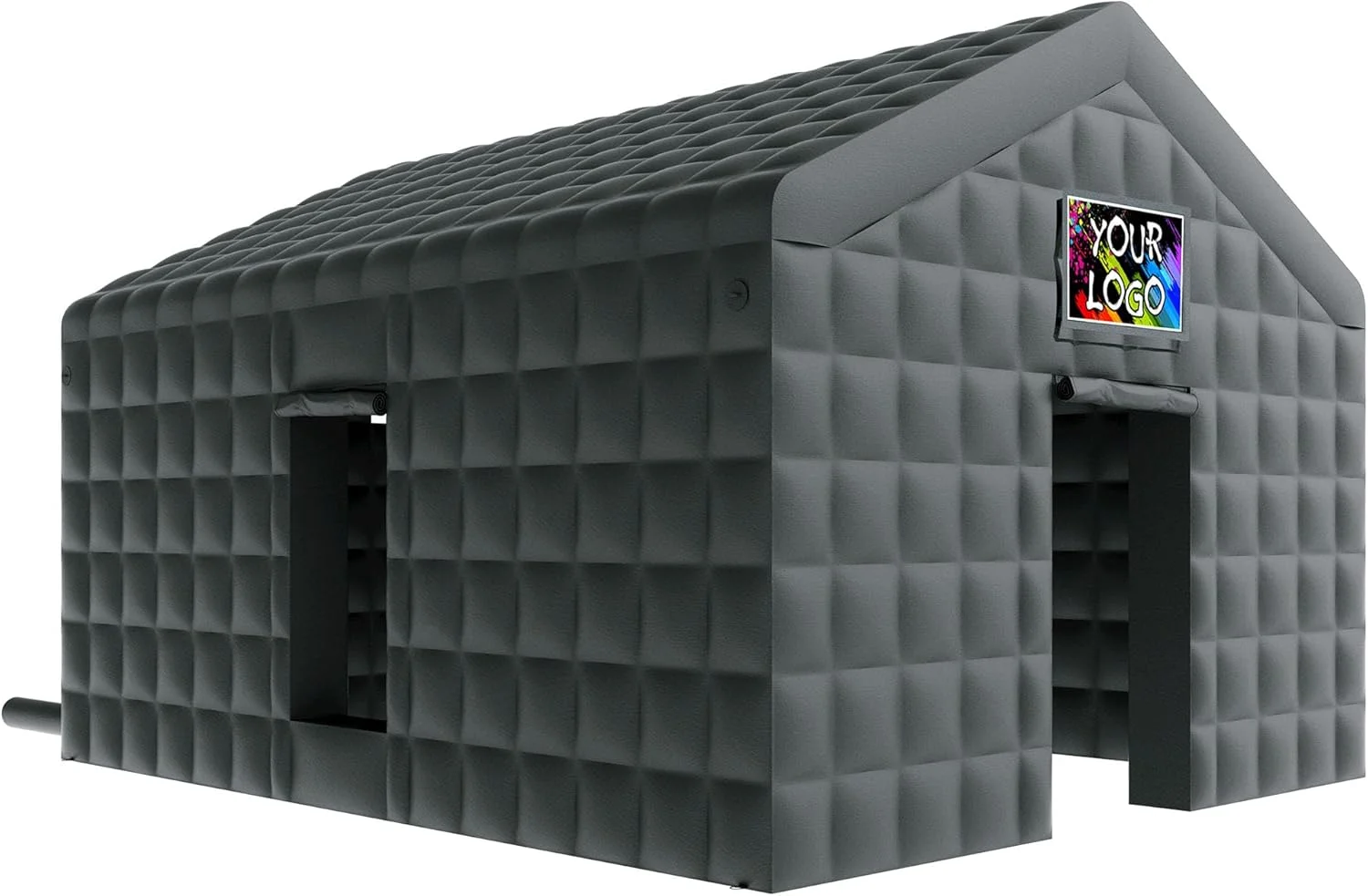 20x16x14 ft Large Black Inflatable Night Club Tent for Adults with 2 Side Doors, Inflatable Nightclub with Logo Area Gazebo Event House(20x16x14 FT/Black) - Image 5