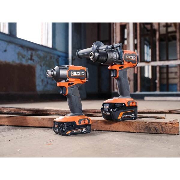 18V Brushless Cordless 3 Tool Combo Kit w/ Hammer Drill, Impact Driver, Oscillating Multi Tool, Batteries, Charger Bag Image 9