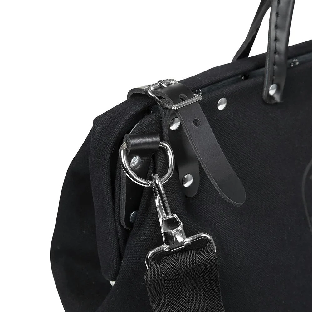 Klein Tools 510216SPBLK 16 in. Deluxe Canvas Tool Bag - Large, Black