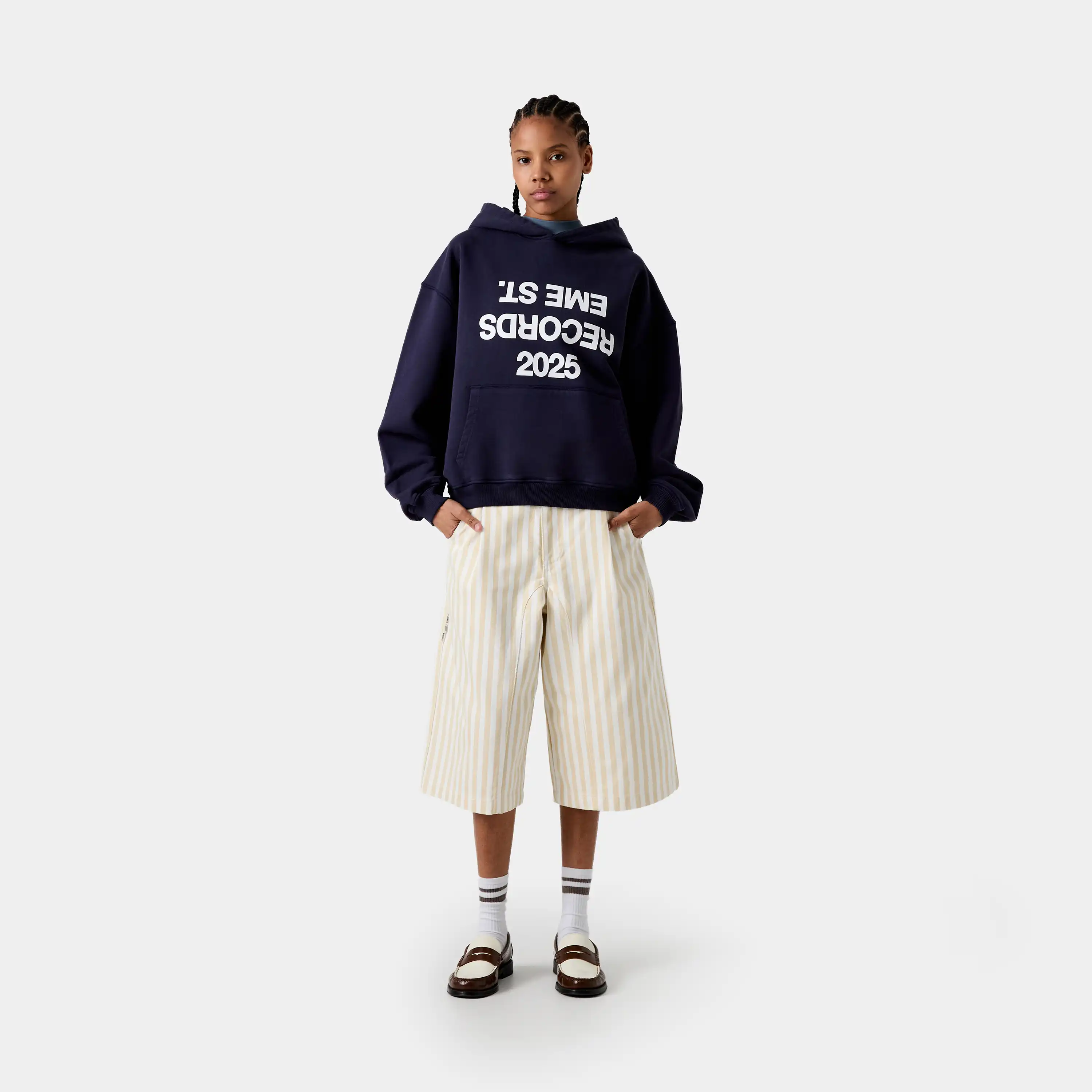 Inside Out Navy Oversized Hoodie