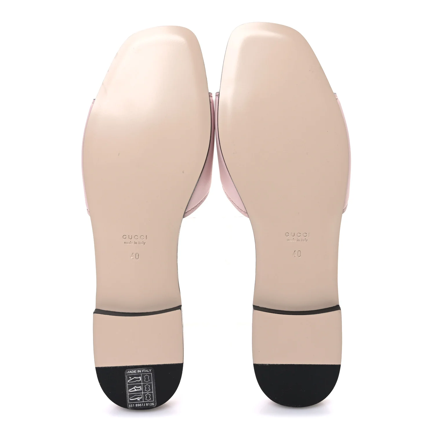 Cosmos Softy Calfskin Interlocking G Cut Out Slide Sandals 40 Pastel Pink