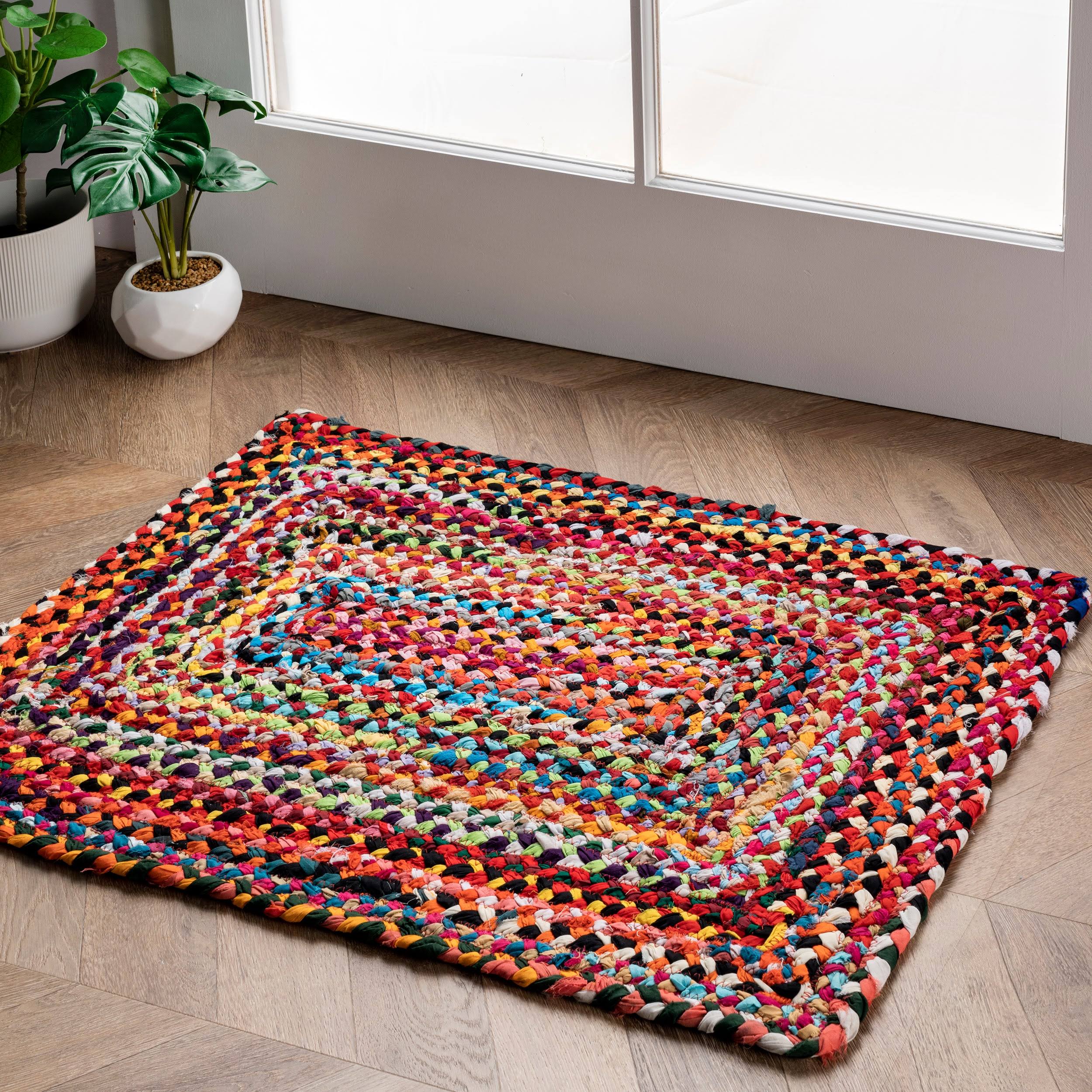 nuLOOM Hand Braided Tammara Area Rug - Multi - 2x3 Feet