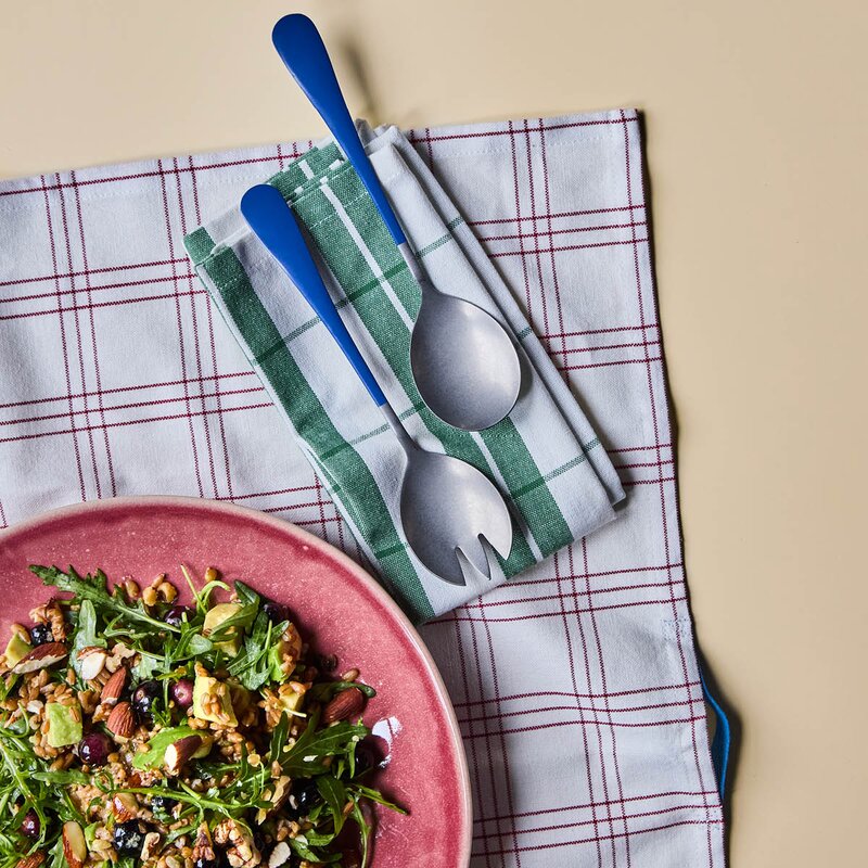 Salatbestikk 20 cm blå