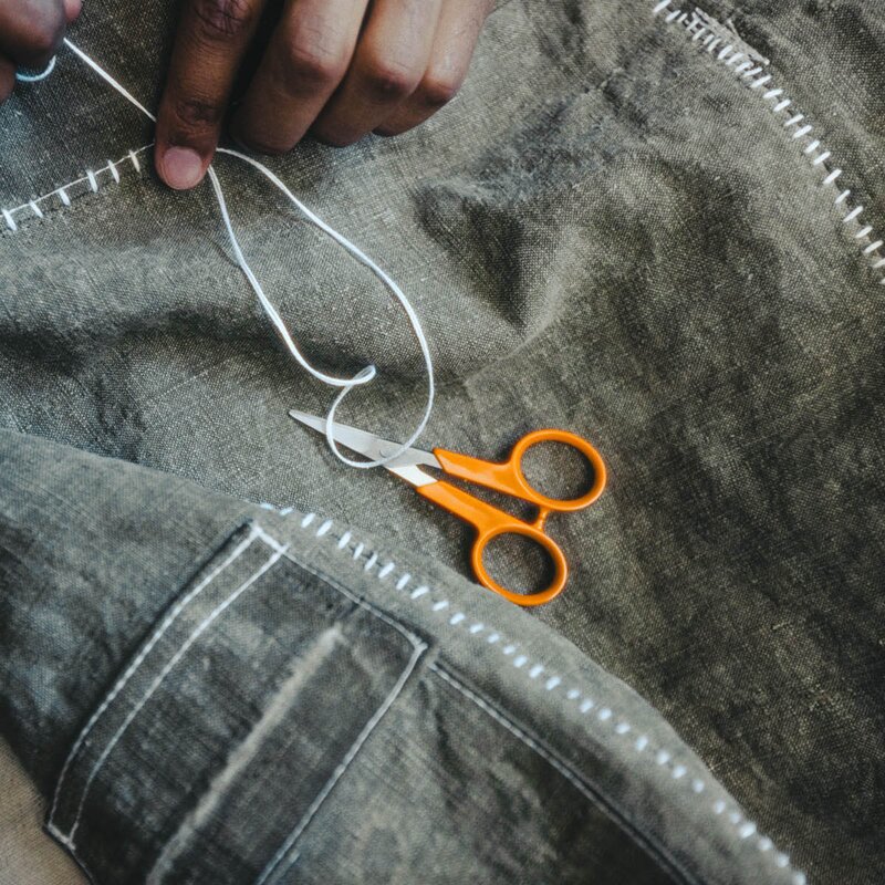 Classic broderisaks 10 cm oransje