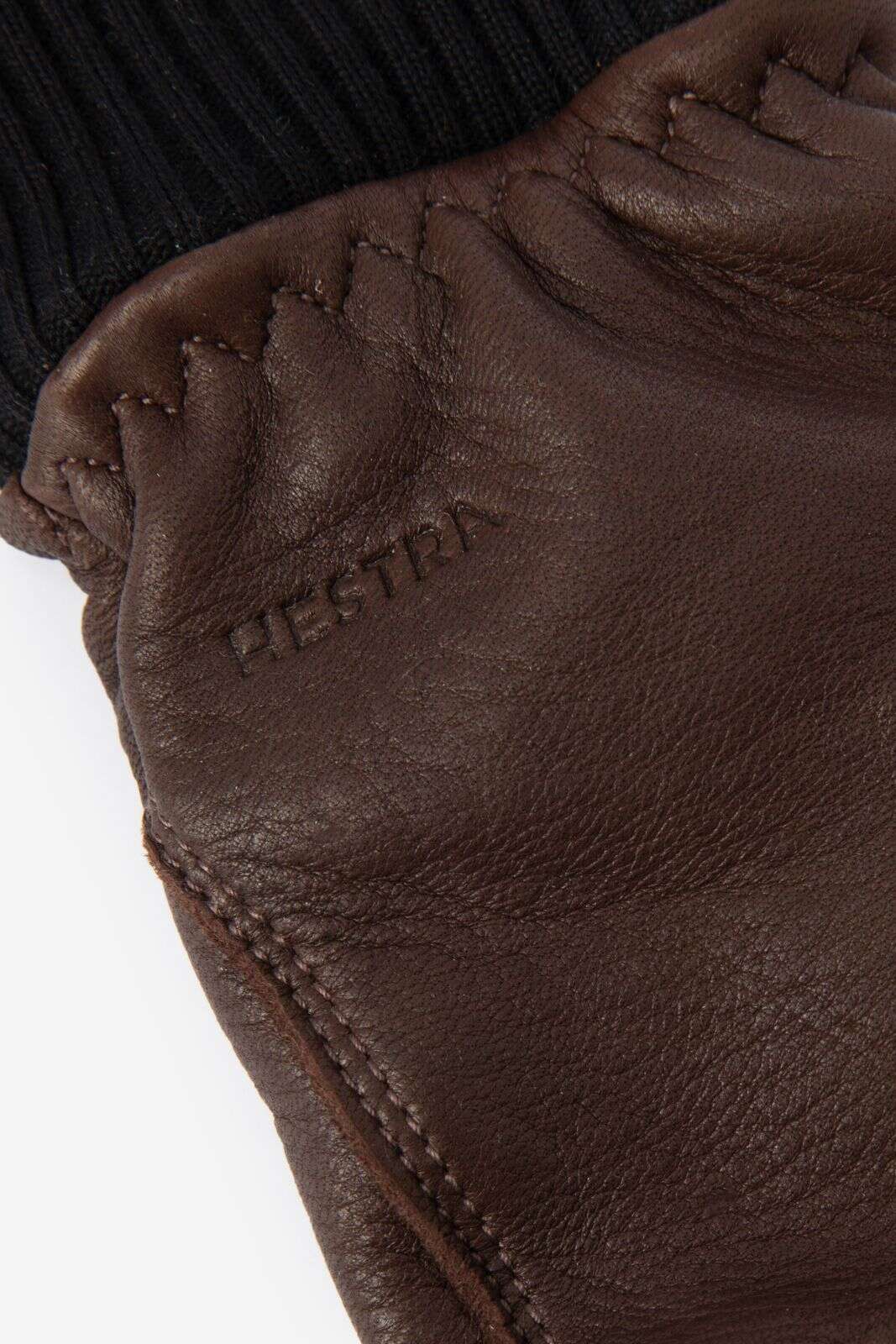 Hestra donkerbruine leren handschoenen