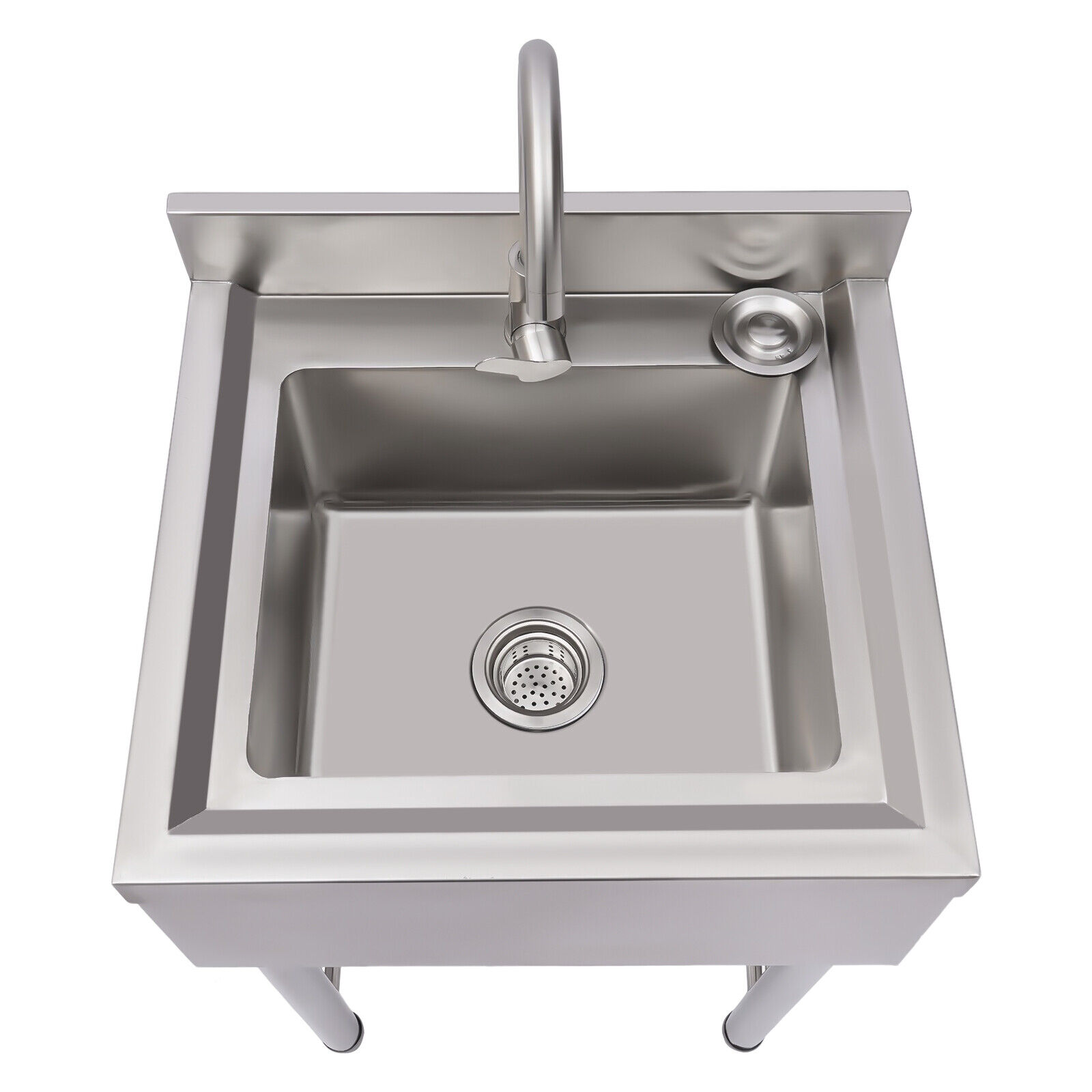 Commercial Utility Sink Stainless 1 Compartment Kitchen Sink 21.6*33.4*19.6
