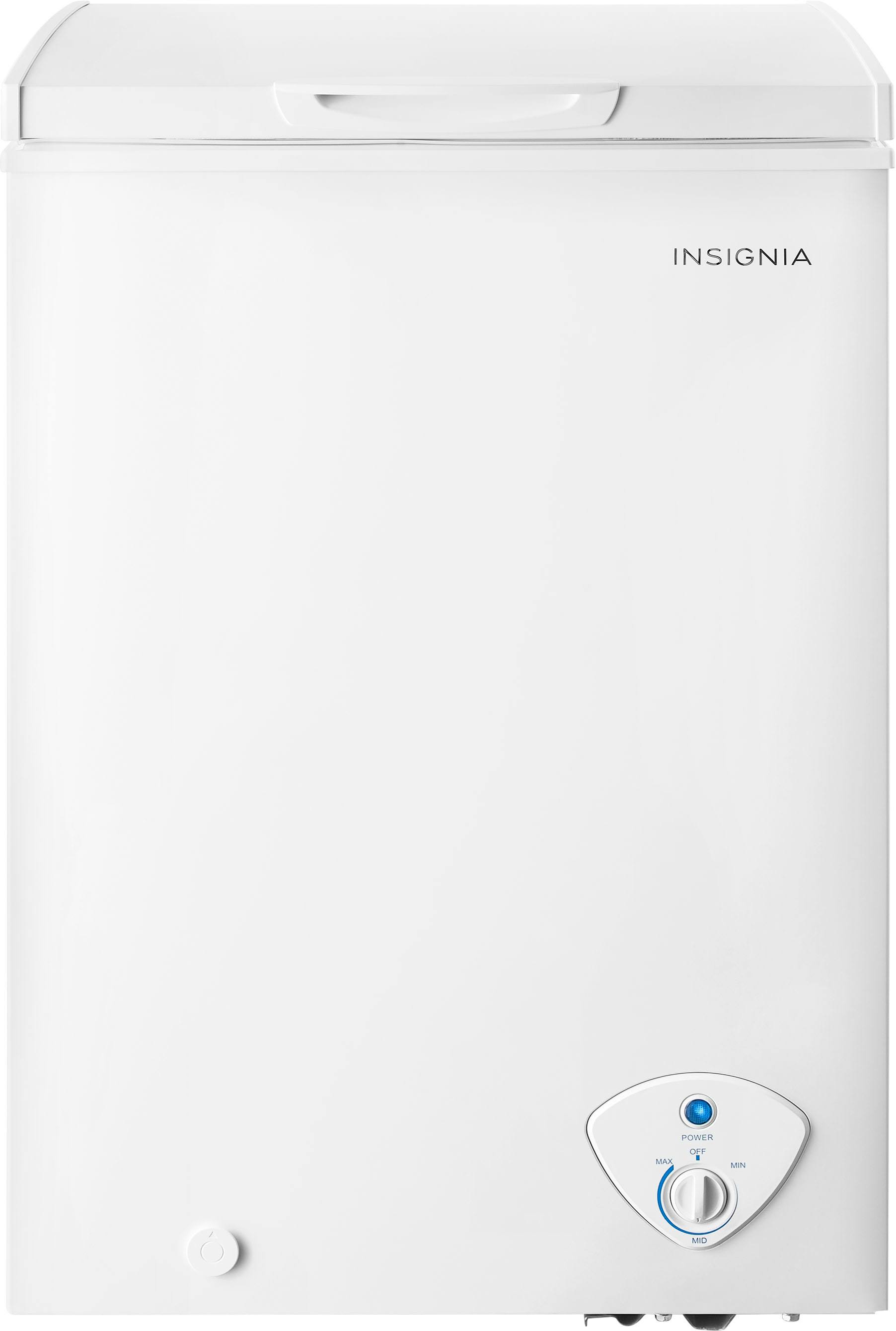 Insignia - 3.5 Cu. ft. Garage-Ready Chest Freezer - White