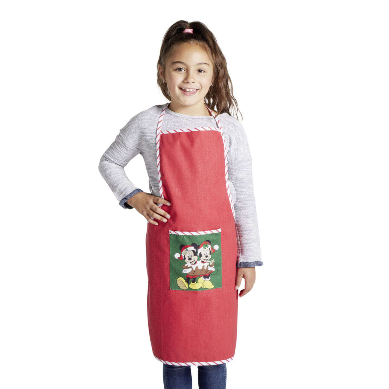 Tablier enfant Noël Disney Mickey et Minnie 50x70cm