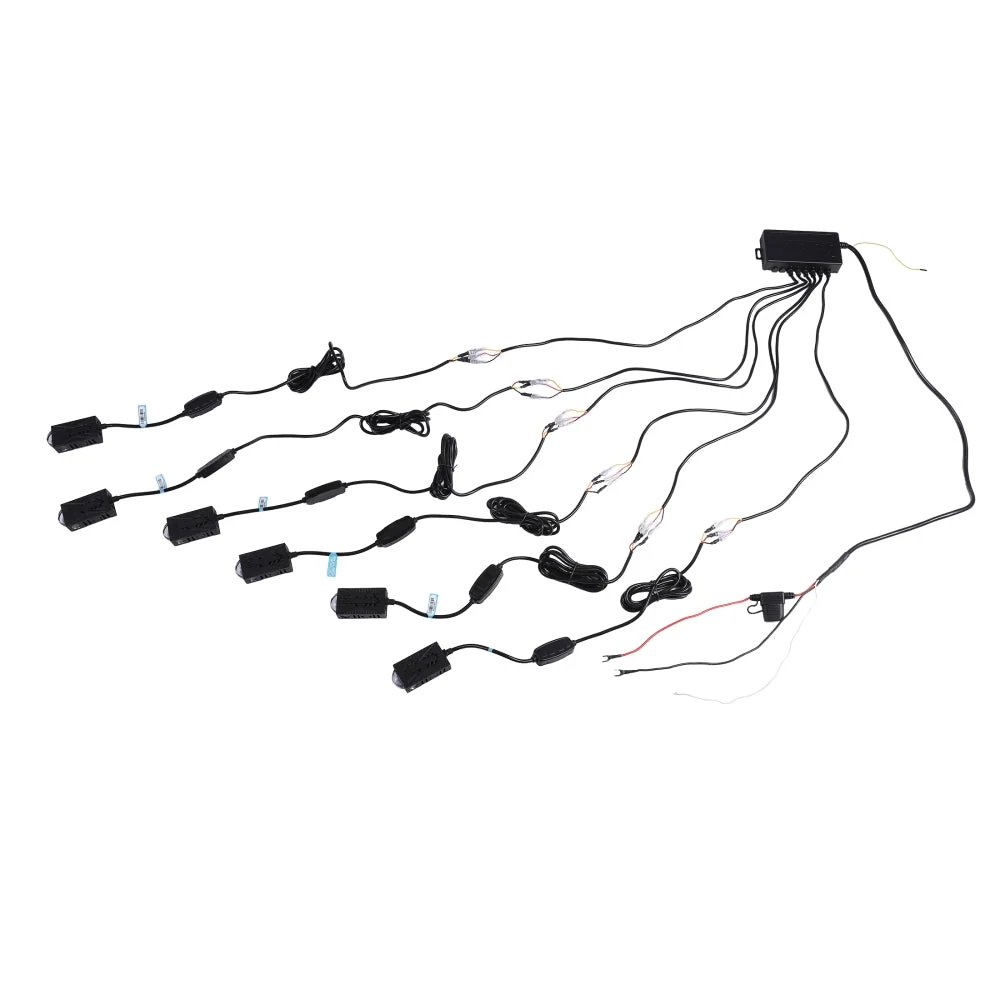 Multi-Mode Smart Control Module LED Grille Light Kit 21mm 1-to-4/6 Dual-Color White/Yellow LED System with Custom Brackets for Offroad Truck UTV