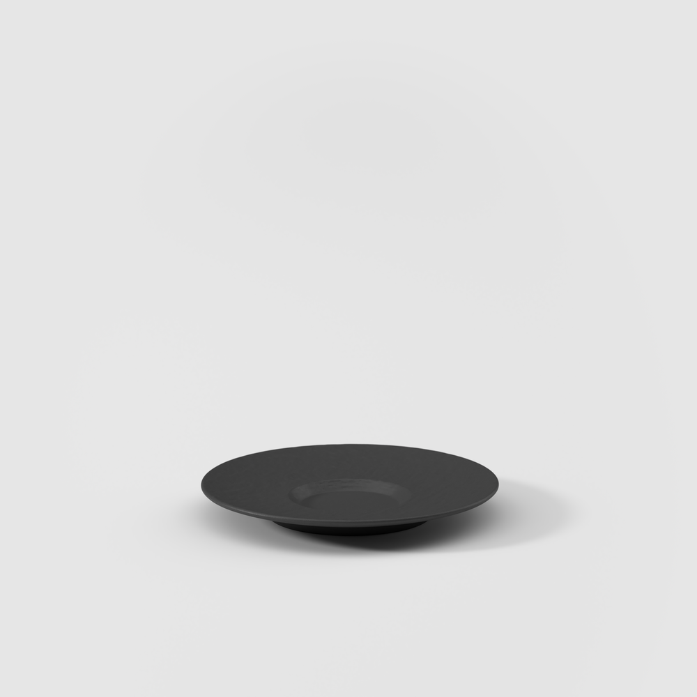 Manufacture Cappuccino cup saucer - Black, 6.9'', Premium Porcelain