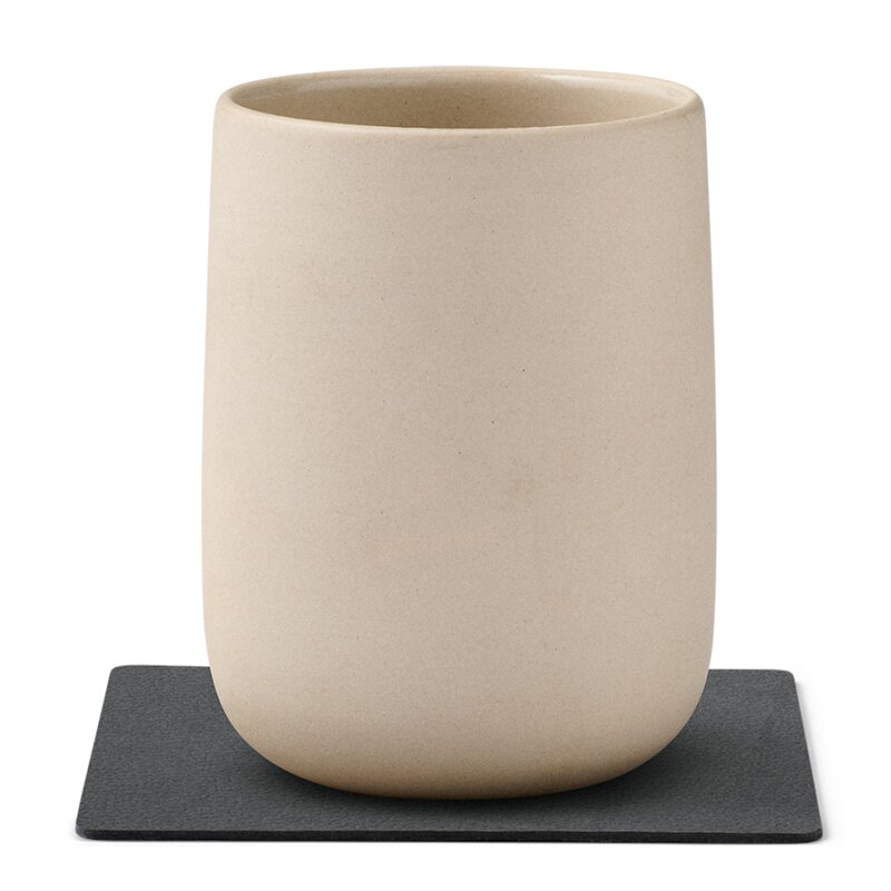Square Nupo glassbrikke 10x10 cm antrasitt