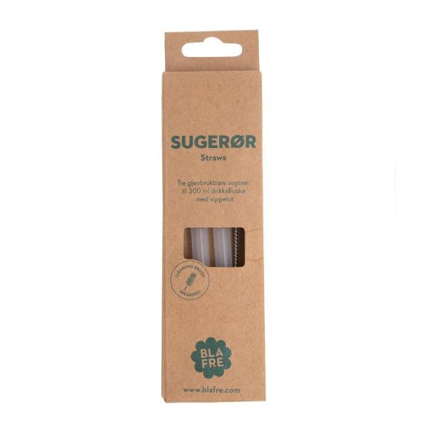 Sugerør til 300 ml stålflaske 3 stk m/børste