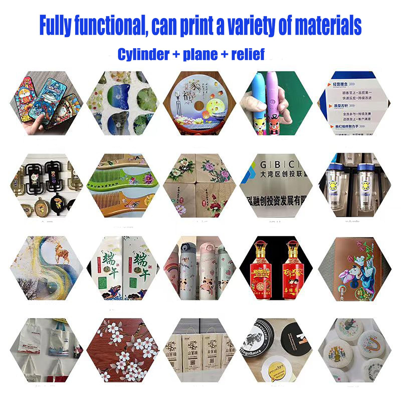 UV Flatbed Printer, Higher Resolution 2880 x1440dpi,UV DTF Printer Machine with Bottle Holder for Phone Case Glass Cups Stickers (A4 UV XP600)