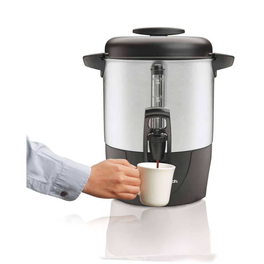 Hamilton Beach 40-Cup Stainless Steel Coffee Urn, Black